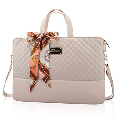 Laptop Bag for Women Slim Travel - color: Black-75pu