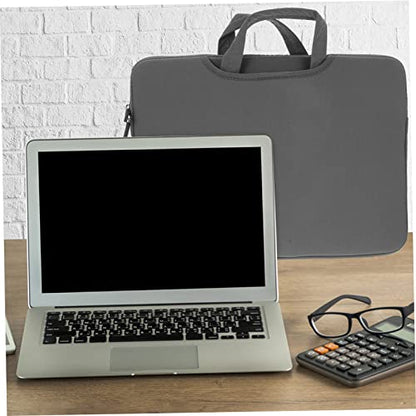 Operitacx Laptop Carrying Bag Portable Laptop Pouch Double Zippers Stylish Computer Handbag for Business Travel Scratch-resistant and Design