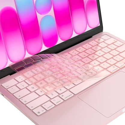 EooCoo Keyboard Cover Skin for MacBook Neo, Pro 14/16, Air 13/15, Blush | Invisible, Anti Fingerprints & Dust, for 2026-2021 M5-M1 Pro/Max MacBook Pro 14/16, M5-M2 MacBook Air 13/15, MacBook Neo 13 - color: Blush Clear