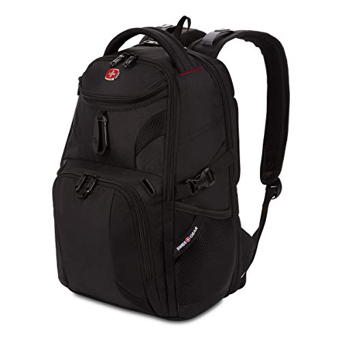 SwissGear 1900 Scansmart Mini/Slim Version, Fits Most 13 Inch Laptops and Tablets, TSA Friendly Backpack, Black - color: Black