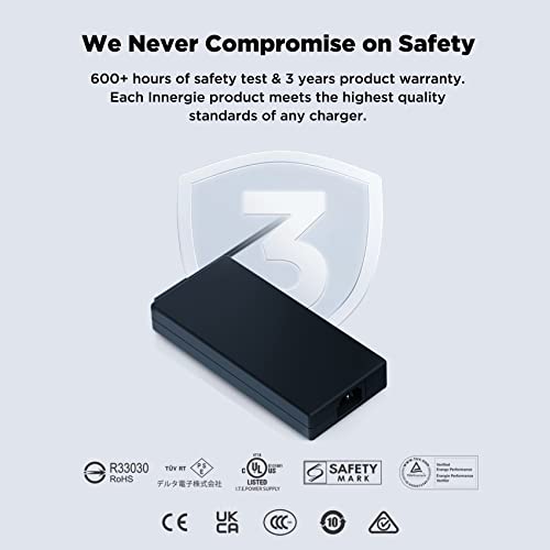 Innergie T24 240W 230W Universal Gaming Laptop Charger Power Adapter for Acer ASUS ROG Dell Alienware HP Lenovo MSI 100-240V AC Input 20V 12A DC Output Power Supply Made by Delta Electronics - color: 240 Watts ver.