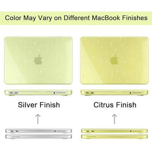 Batianda StarryMist Case for MacBook Neo 13 Inch 2026, Starry Citrus | 4-in-1 Bundle Subtle Glitter Mist Finish, Slim Lightweight Shell, Everyday Protection for MacBook Neo 13 Inch Model A3404 - color: Glitter‌ Citrus
