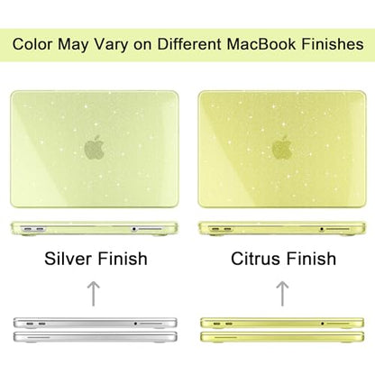 Batianda StarryMist Case for MacBook Neo 13 Inch 2026, Starry Citrus | 4-in-1 Bundle Subtle Glitter Mist Finish, Slim Lightweight Shell, Everyday Protection for MacBook Neo 13 Inch Model A3404 - color: Glitter‌ Citrus
