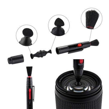 Camera Lens Cleaning Kit - Computer Camera Cleaning Kit, Microfiber Cloths, Sensor Brush, Keyboard Dust Blower | Photography Maintenance Tool for DSLR Mirrorless Laptop Props Screen Care