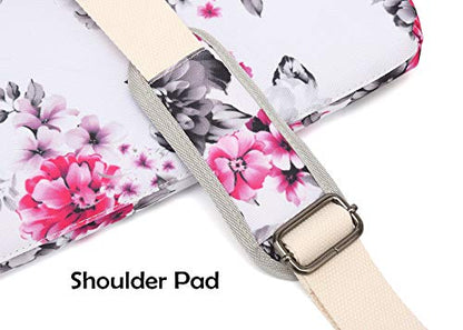 Chrysanthemum Pattern Water Resistant Laptop Shoulder Messenger Bag for MacBook Pro 16 inch and 15.6 inch 16 inch Laptop - color: Chrysanthemum
