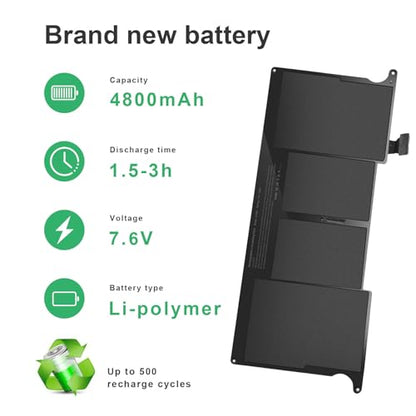 Futurebatt A1406 A1465 Replacement for MacBook Air 11 inch A1495 (Mid 2011 2012 2013 Early 2014 2015) MJVM2LL/A MD711 MD223 MC968 020-7376-A 020-7377-A(Not for A1370 A1375) - size: A1406 13.19, 8.27, 0.59in