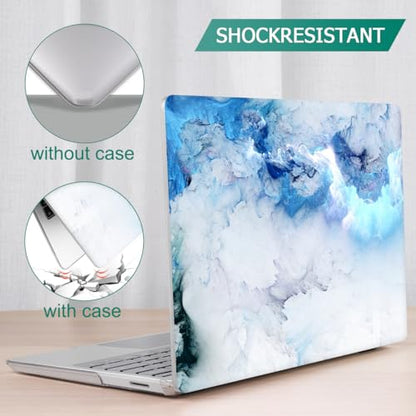 Mektron Surface Laptop Go 12.4 inch Case Compatible with Go 3/2/1 Microsoft Surface Laptop 12.4" Cover 2023-2020 Releases Model 1943/2013 Plastic Hard Shell Case, Cloud & Lightning - color: Cloud & Lightning