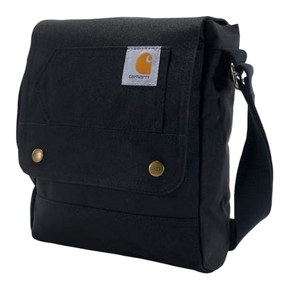 Carhartt Crossbody Snap Bag, Durable, Adjustable Shoulder Bag with Flap Over Snap Closure - color: Black