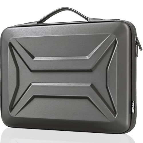 DOMISO 13.3-14 Inch Laptop Hard Case, Waterproof Shockproof Hard Shell Laptop Sleeve Protective Computer Bag for Macbook Pro/Lenovo ThinkPad/Dell XPS/HP Pavilion,Dark Grey - color: Dark Grey, size: 14 Inch