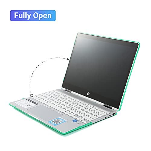 mCover Hard Shell Case Compatible with 2021 12" HP Chromebook x360 12B-CAxxxx Series laptops (NOT Compatible with Other HP Chromebook & Windows laptops) (Blue) - color: Blue