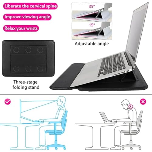 Black Universal Laptop Sleeve 11-13.3 Inch ONLY MacBook Air Pro 13" HP Envy Spectre x360 ASUS VivoBook Chromebook Flip Acer Spin 3 Lenovo IdeaPad Slim Students, Not for 14-16” - color: Black, size: Size Small-Med 11-13.3 inch