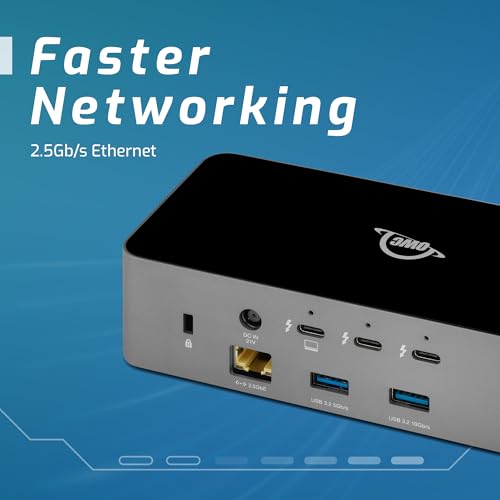 OWC Thunderbolt 5 Dock 11-Port Connectivity Solution | 4x Thunderbolt 5 80/120Gb/s - 140W PD - 2x USB-A (10Gb/s) - USB-A (5Gb/s) - 2.5GbE - SD & microSD reader - Audio in/out - size: DOCK, style: Thunderbolt 5