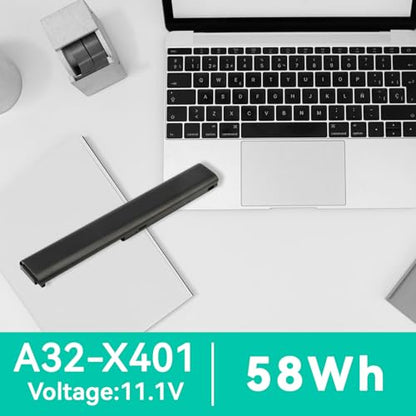 Fancy Buying Laptop Notebook Battery Compatible with Asus X501A X301 X301A X301U X401 X401A X401U X501 X501U A31-X401 A32-X401 A41-X401 A42-X401 - size: 10.13*2.15*0.77inch