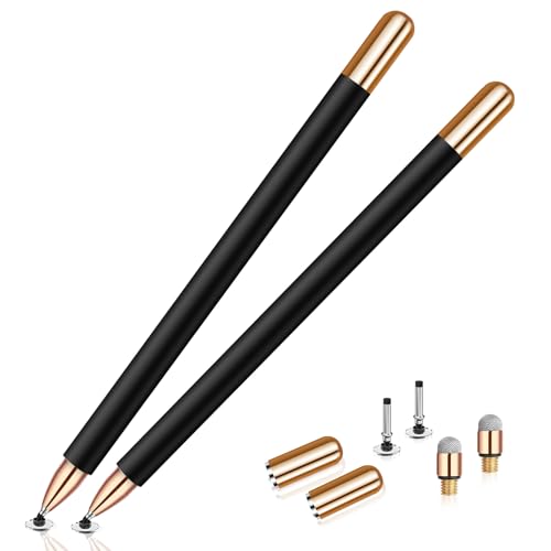 Stylus(2Pcs), Universal Stylus Pens for Touch Screens All | High Precision Sensitivity,For Android, ipad, iPhone, Galaxy, Chromebook Tablet, Compatible with All Touchscreen,Magnetic - color: Black/Black
