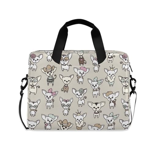 Cute Chihuahua Dogs Laptop Bag 15.6 inch | Waterproof Laptop Briefcase Laptop Bag for Women & Men - color: Cute Chihuahua Dogs