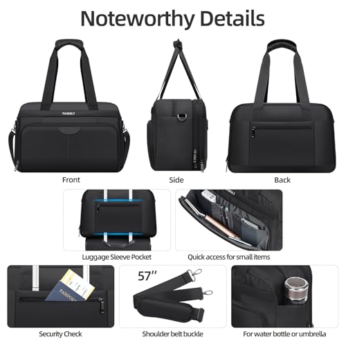 Carry on Luggage with Spinner Wheels 20-Inch,Lightweight Expandable Luggage Set Carry-on Suitcase with Wheels &carry on Tote Bag,Women Men-Black - color: Black, size: Carry-on 20 inch (2-piece Set)