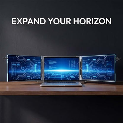 15" Dual Laptop Screen Extender for 13.3-16 Inch Laptop | 1080P Foldable Portable Monitor Create Triple Display, Plug & Play (USB-C/Mini H/D) for Work, Travel, Home, Aluminum Alloy - size: 15 Inch