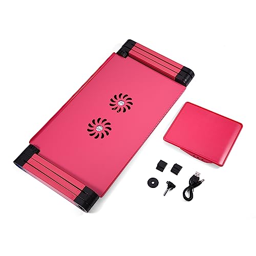 Greensen Laptop Stand，Cooling Fans Foldable | Adjustable height and angle with rotating joints,Two anti-slip buckles secure laptop,Aluminum alloy