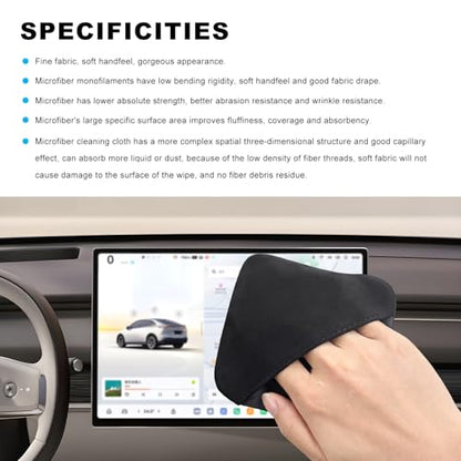 Ohleats 2 PCS Car Screen Cleaner, Microfiber Auto Screen Cleaning Pad, Foldable Touch Screen Cleaner Cloth for Vehicle Dashboard LCD Display, Car Cleaning Kits (Triangle+Square) - color: Triangle+square