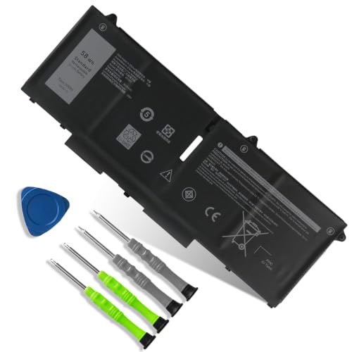 07KRV Laptop Battery Replacement for Dell Latitude 5430 5530 Precision 3570 P104F P104F005 P137G P137G004 Series M69D0 H4PVC 0H4PVC Y86WG 0Y86WG 08WRCR 078FWY 4FVJG O7KRV 15.2V 58Wh 3625mAh - size: 9.52*3.52*0.22 inch 07KRV