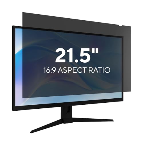 Staples TECH Anti-Glare Privacy Filter for 21.5 Inch Widescreen Monitor, 16:9 Aspect Ratio, Blue Light Blocking, Reversible - size: 21.5'' Inch, style: 16:9