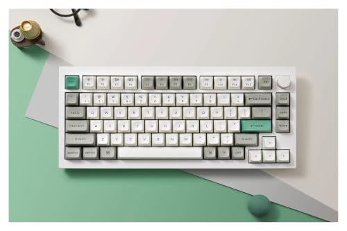 Q1 Max Custom Mechanical Keyboard | QMK VIA Programmable, Jupiter Mechanical Switches, Vivid RGB Backlight, Premium Double Shot Keycaps(Red,White (Side-Printed)) - color: White (Side-Printed), size: Red
