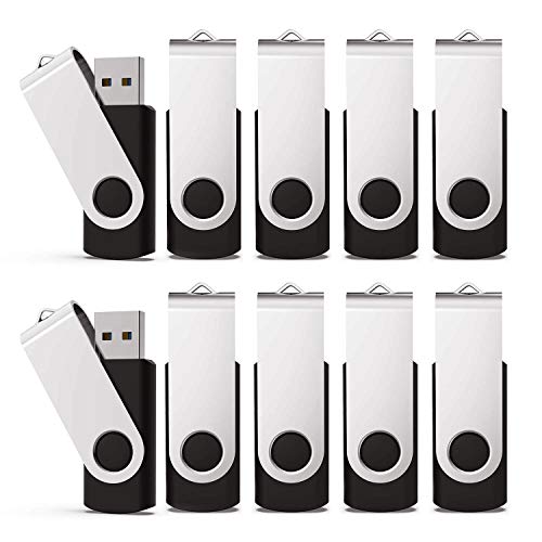 KEXIN 10 Pack 32GB Flash Drive USB Drive Memory Stick Thumb Drive Bulk | USB Drive Swivel USB 2.0 Jump Drive Data Storage - size: USB 2.0-32G, style: 10 Pack
