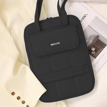 Laptop Bag 13-14 Inch, 360° Protective Puffy Laptop Sleeve, Laptop Case Compatible with MacBook Air 13.6 M5 M4 M3 M2 M1/Neo/Pro 13/14,HP Dell ASUS Lenovo, Black | 14.37"x10.24"x1.38" - color: Black