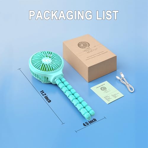 WiHoo Portable Stroller Fan, 11H Ultra-long Battery Life 3 Speed 360°Rotate, USB Rechargeable or Battery Operated Cooling Clip On Personal Fan for Baby Crib Travel Car Seat Blue - color: Blue