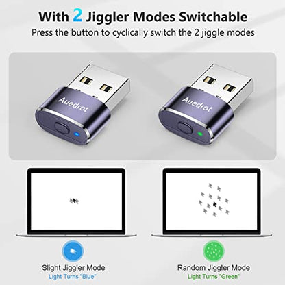 Auedrot USB Mouse Mover with Switch Button, Automatic Mouse Jiggler with 2 Modes, Keep Computer/Laptop Awake - Purple - color: Purple, style: 1 PCS