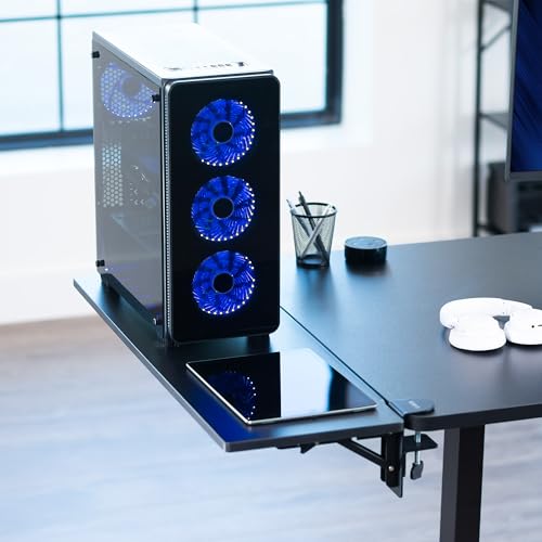 VIVO Black Clamp-on 36 x 12 in Desk Extender, DESK-EXT36 | Foldable, Wrist Support Arm Rest, Office Keyboard Tray, Side Table Extension Attachment - size: 36 x 12", style: Extender