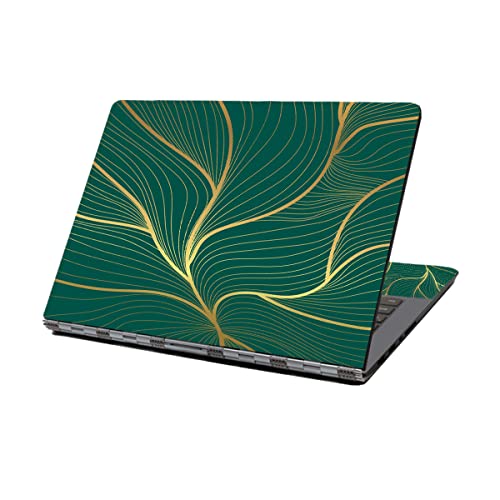 Laptop Skin Sticker Decal,12" 13" 13.3" 14" 15" 15.4" 15.6 inch Personalized Laptop Vinyl Skin Sticker Cover Art Decal Universal Protector Notebook PC Cover Case (Green Leaves) - color: Green Leaves