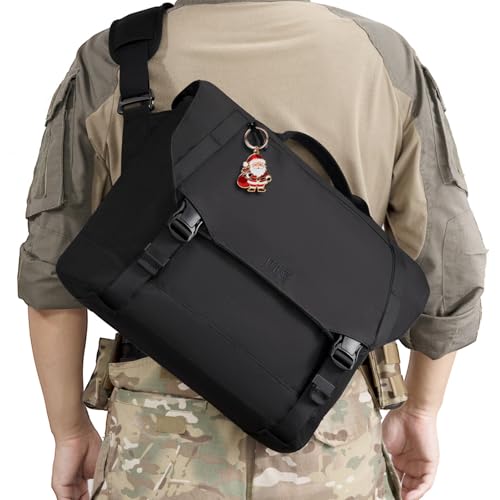 1TG Messenger Bag for Men, Laptop Bag Fit for 13'' 15'' | Crossbody Shoulder Bag, Satchel, Water-resistant, with Laptop Sleeve up to 15.6'', for Office Work Travel