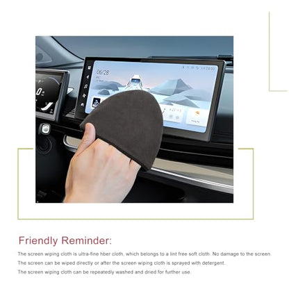 Car Screen Cleaner, 4.72"×3.94" Triangle Auto Touch Screen Cleaner Microfiber Cleaning Pad, Scratch-Free Microfiber Cleaning Wipe for Vehicle Dashboard LCD Display Laptop - color: Triangle