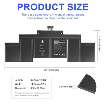 TREE.NB A1618 A1494 Laptop Battery for MacBook Pro 15" Inch Retina A1398 (Mid 2015 Mid 2014 Late 2013 Early 2015), NOT fit for: A1398 (Mid 2012 Early 2013) P/N:020-00079 02000079 - color: ‎A1618