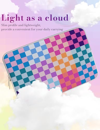 iCasso Laptop Sleeve 13 inch for MacBook Air 13-13.6 inch,Laptop case for MacBook Neo/Pro 13 inch, Slim Protective Travel Carrying Case Sleeve for 14 inch Chromebook,HP,Dell, Dopamine Checkerboard - color: Dopamine Checkerboard