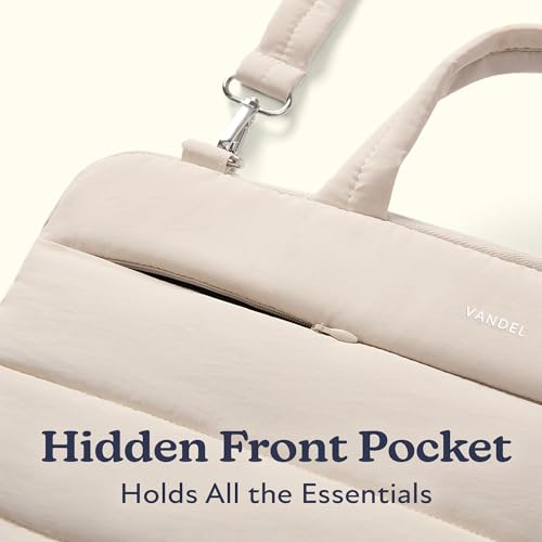 Vandel 15-16 inch Laptop Carrying Case Sleeve w. Strap, Shoulder Bag Handle | Fits Macbook Air 15, Macbook Pro 16 Carrying Case, 16 in Laptop Computer Bag for Women,15.6 in HP, Dell Messenger - color: 1. Sand, size: 15-16 Inch