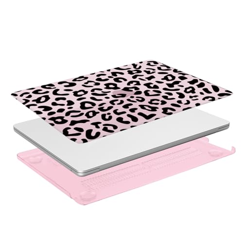 MOSISO Compatible with MacBook Air 13 inch Case M5 2026 M4 2025 M3 M2 2024-2022 A3449 A3240 A3113 A2681, 3 in 1 Leopard Grain Hard Case&Keyboard Cover&ScreenFilm for MacBook Air 13.6 Case, Pink - color: Pink