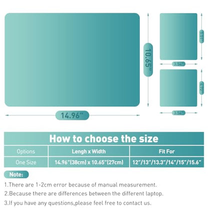15-15.6 inches Netbook Laptop Skin Sticker Decal Reusable Cover Protector for 11.6 12 13 13.3 14 15 15.4 Notebook Chromebook Easy to Apply Remove, Scratch-Resistant Waterproof I Gradient Lake Blue - color: Gradient Lake Blue