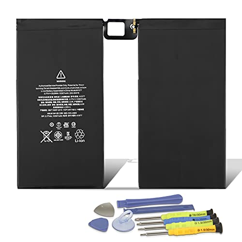 MULS A1577 Tablet Battery for Apple iPad Pro 12.9” 1st Gen Wi-Fi/Cellular A1584 A1652 020-00016 ML0F2LL/A ML0F2B/A ML0F2CL/A ML0F2FD/A ML0F2TY/A ML0G2LL/A ML0G2B/A ML0G2CL/A ML0G2FD/A ML0G2TY/A | A1584 A1652 020-00016 ML0F2LL/A ML0F2B/A ML0F2CL/A ML0F2FD/