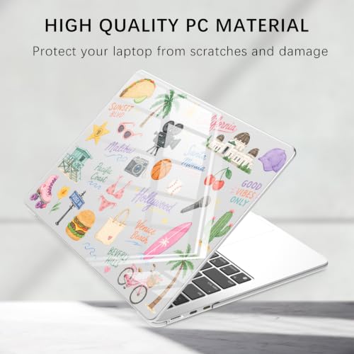 Compatible with MacBook Air 13 inch Case M1 A2337 A2179 A1932 2022 2021 2020 2019 Release, Cute Beach Palm Tree Protective Hard Shell Clear Cover for MacBook Air 13.3 inch - color: Beach A, size: MacBook Air 13.3 inch M1 A2337 A2179 A1932