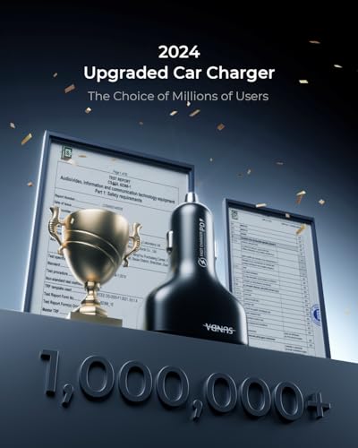 USB C Car Charger, 126W [Dual PD60W&QC30W] Cigarette Lighter USB Car Charger Adapter Fast Charging 4 Ports Car Phone Charger for iPhone 16/15/14/13/12, Samsung Galaxy S24/S23 Google Pixel Laptop
