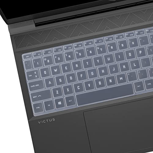 Keyboard Cover for 2026-2023 HP Victus 15 Gaming Laptop 15z-fb300 15t-fa200 15-fa2082wm 15-fb3001nr 15-fa2013dx 15-fa0033dx 15-fb3093dx 15-fb2063dx 15-fb2082wm 15-fb2063dx 15-fa1082wm 15-fb3025nr - color: Clear