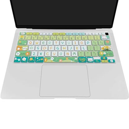 Cute Keyboard Cover for 2021 2020 MacBook Air 13 inch (Model: A2179 A2337) M1 Chip, Silicone Protective Skin, Cute Flowers - color: Cute Flowers