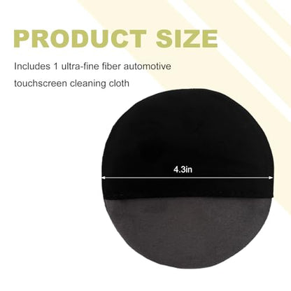 Car Screen Cleaner, 4.33"×4.33" Round Auto Touch Screen Cleaner Microfiber Cleaning Pad, Scratch-Free Microfiber Cleaning Wipe for Vehicle Dashboard LCD Display Laptop - color: Round