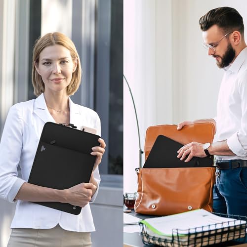 ARVOK 15 15.6 16 Inch Laptop Sleeve with Front Pocket, Shockproof 360 Protective Laptop Case Briefcase Handbag, Computer Carrying Bag Compatible with MacBook Air/Pro, Lenovo/HP/Dell/Asus/Acer, Black - size: 15inch