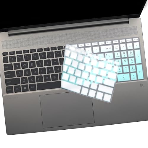 2 PCS Keyboard Cover for HP 15.6" Laptop 15-fc 15-fd 15z-fc000 15-fd0083wm 15t-fd000,HP OmniBook 5 AI 16" 16-ag 16-af 16-ba 16-bc 16z-ag100 16z-bc100 Series Laptop 16-af1037nr 16-bc1047nr-MGreen+Clear - color: MGreen+Clear