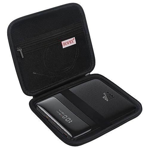 BOVKE Hard Carrying Case for Baseus 100W Blade USB C Portable Laptop Charger, Super Fast Charging Power Bank for Laptop Phone, Mesh Pocket for Cables, Black