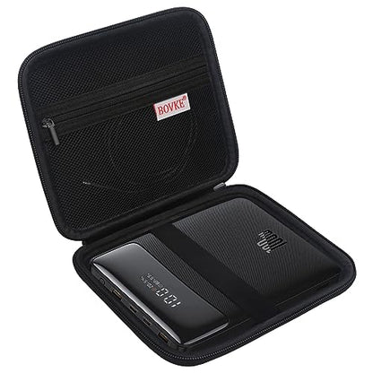 BOVKE Hard Carrying Case for Baseus 100W Blade USB C Portable Laptop Charger, Super Fast Charging Power Bank for Laptop Phone, Mesh Pocket for Cables, Black