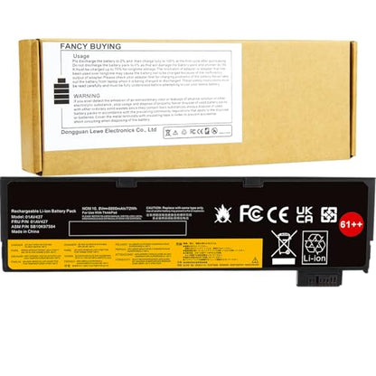 61++ 72Wh 01AV422 01AV423 01AV425 01AV427 01AV428 01AV490 01AV492 Battery for Lenovo ThinkPad T480 T470 P51S P52S T570 T580 A485 A475 TP25 P51S P52S Series SB10K97584 SB10K97585 X50M08812 4X50M08812 - size: 8.2*2.6*1inch 01AV427